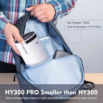 Смарт Проектор MAGCUBIC HY300 4K Pro Android 11 HD BT 5.0 Dual Wi-Fi Домашний кинотеатр White 
