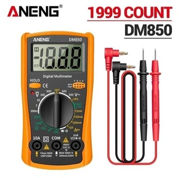 Універсальний мультиметр тестер-вольтметр Digital Multimeter ANENG DM-850 помаранчевий