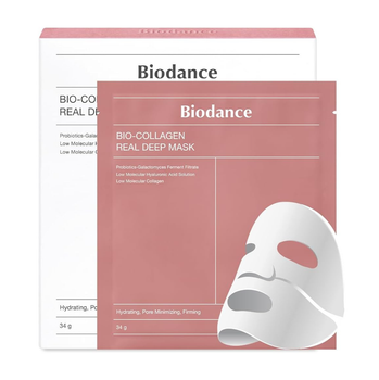 Гидрогелевая маска с коллагеном Biodance Bio Collagen Real Deep Mask Sheet с белой становиться прозрачной
