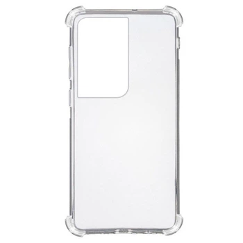 TPU чехол GETMAN Ease logo кути посилені для Samsung Galaxy S21 Ultra (Прозорий)