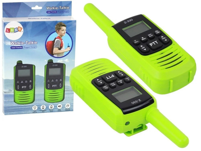 Krótkofalówki walkie-talkie Leantoys Z-330 Zielone 2 szt 16954 (5905679077870)