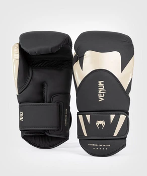 Боксерские перчатки Venum Challenger 4.0 Boxing Gloves Black Beige (VENUM-05141-617-12oz)