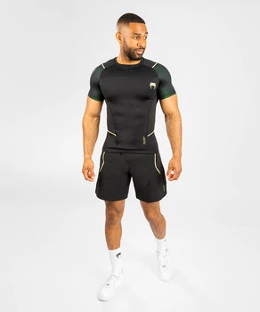 Рашгард Venum Fusion 2.0 Men’s Rashguard Short Sleeves Black Yellow (VENUM-05148-111-L)