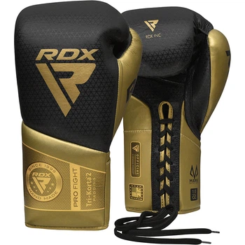 Боксерские боевые перчатки RDX K2 Mark Pro Fight Boxing Gloves Golden (BGM-PFTK2G-10OZ)