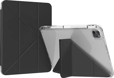 Чехол для планшета BeCover Ultra Slim Origami Transparent для Apple iPad Pro 12.9 2020/2021/2022 с креплением Black (BC_711694)