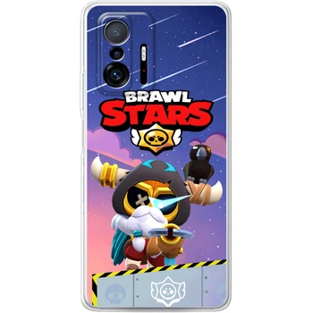 Силиконовый Чехол с Картинкой для Xiaomi 11T Принт (Бравл Старс Корделиус, Brawl Stars Cordelius) (43423-ysm024)