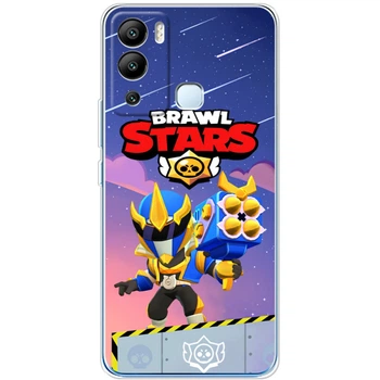 Силиконовый Чехол с Картинкой для Infinix Hot 12i Принт (Бравл Старс Брок, Brawl Stars Brock) (45087-ysm022)