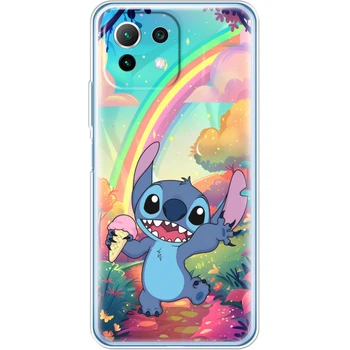 Силиконовый Чехол с Картинкой для Xiaomi Mi 11 Lite 5G NE Принт (Stitch, Стич) (042128-ysm028)