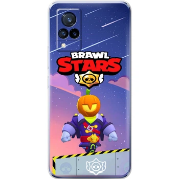 Силиконовый Чехол с Картинкой для Vivo V21 Принт (Бравл Старс Сту, Brawl Stars Stu) (43146-ysm026)