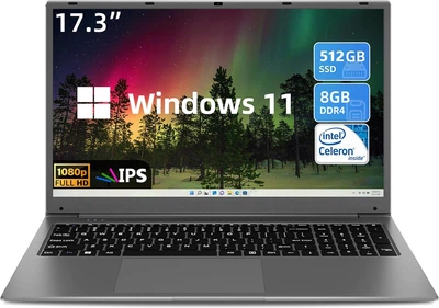 Ноутбук 17.3" Sgin M17 Pro Intel Celeron N4020 RAM 8GB SSD 512GB Windows 11 (UKR)
