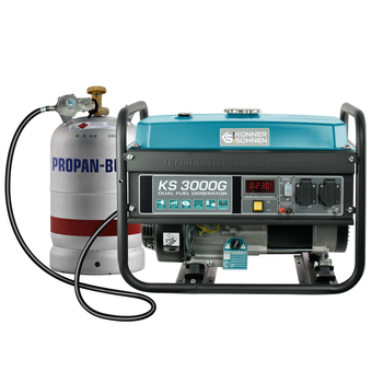 Генератор Könner & Söhnen газово-бензиновий KS 3000G, 230В, 3.0кВт, ручний запуск, 45.4кг (KS3000G)