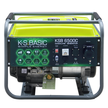 Генератор Könner & Söhnen бензиновий Basic KSB 6500C, 230В, 5.5кВт, ручний запуск, 66.6кг (KSB6500C)