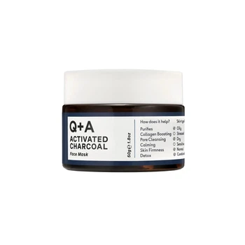 Маска для лица детокс с активированным углём Q+A Activated Charcoal Face Mask 50 мл