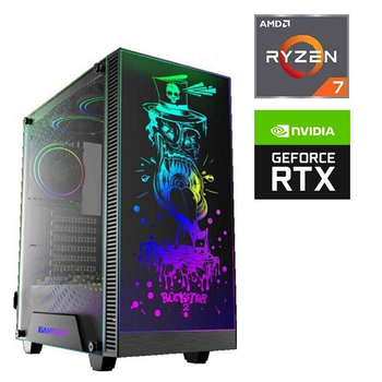 Игровой ПК Tower / AMD Ryzen 7 7700 (8 (16) ядер по 3.8 - 5.3 GHz) / 32 GB DDR5 / 1000 GB SSD M.2 / nVidia GeForce RTX 4070, 12 GB GDDR6X, 192-bit / 700W