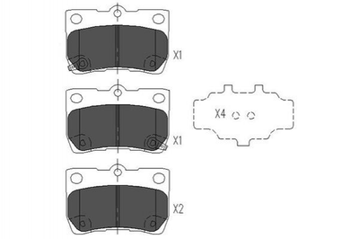 Тормозные колодки KAVO KBP9083 Lexus GS, IS 0446622190, 0446630210, 0446632030