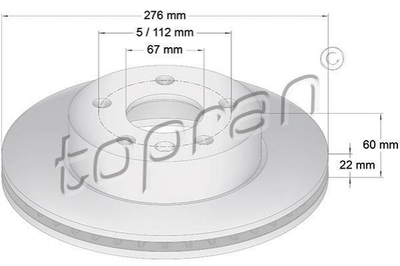 Тормозные диски TOPRAN / HANS PRIES 400857 Mercedes Vito, V-Class 6384210112, A6384210112