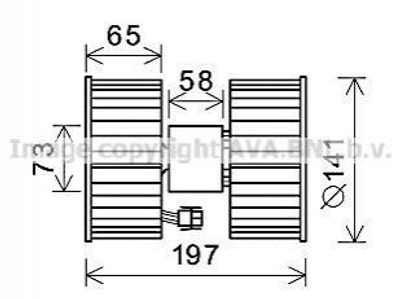 Вентилятор пічки AVA COOLING BW8483 BMW 3 Series, X3 64113453729, 64116900685, 64119071946