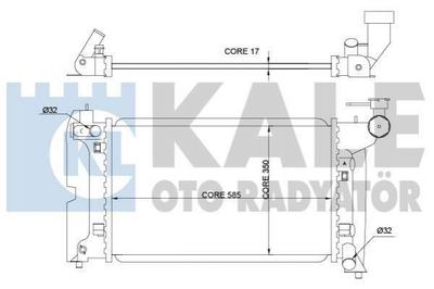 Радіатор охолодження двигуна KALE 366900 Toyota Corolla, Avensis 164000D200, 164000D210