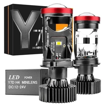 Лампа LED Міні Лінзи H4 D37мм 70/100w 8000/11000LM/6000K 3570 Module 9-30V Canbus Y7D