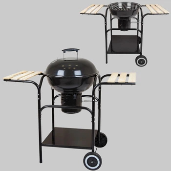 Вугільний гриль-барбекю з дере'яною полицею WOOD GRILL