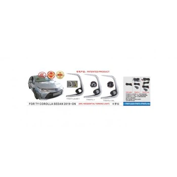 Фари дод. модель Toyota Corolla SD 2018- TY-9377-L2Led-1 LED-12V6W6W Hакладки DRL+TURN ел.проводка