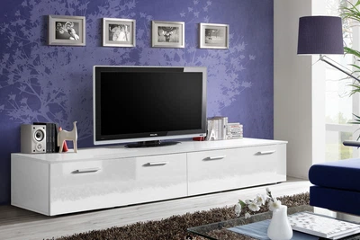 TV Тумба Duo ASM 23 WW DU корпус - белый мат, фронт - белый глянец