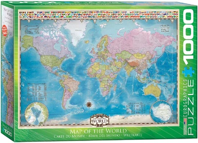 Пазл EuroGraphics Карта Мира 1000 элементов (6000-0557) (628136405577)