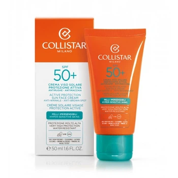 Средство для загара COLLISTAR CREMA VISO SOLARE PROTEZIONE ATTIVA PELLI SENSIBILI SPF 50+ 50мл-K26096