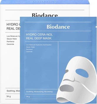 Zestaw maseczek do twarzy Biodance Hydro Cera-Nol Real Deep z ceramidami 4x34 g (8809937360971)