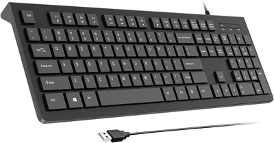 Проводная компьютерная клавиатура, USB Plug Play,PC 206