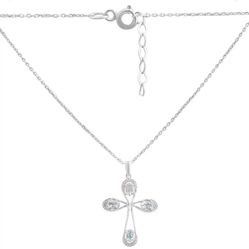 Серебряное колье с натуральным топазом 1.099ct, вес изделия 3,87 гр (2167617)