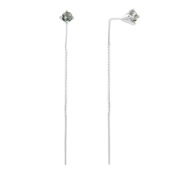 Серебряные серьги с топазом Лондон Блю 0.38ct (2167518)