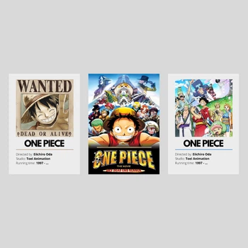 Набір постерів аніме One Piece / Плакати Ван Піс / 3 шт А3