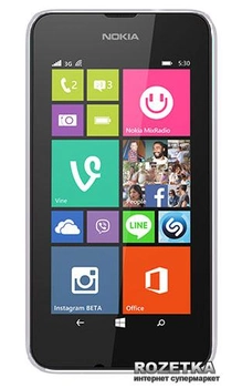 Мобильный телефон Nokia Lumia 530 Dual Sim White
