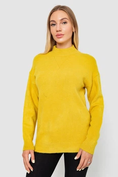Светр жіночий вовняний, колір гірчичний, розмір L-XL FA_010617