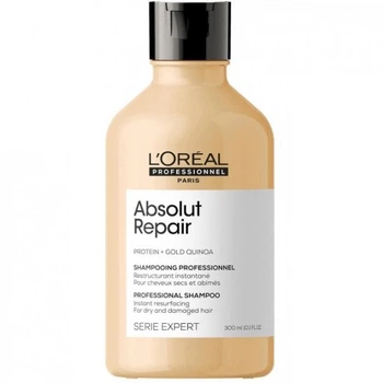 Шампунь L'OREAL PROFESSIONNEL ABSOLUT REPAIR GOLD QUINOA + PROTEIN Instant Resurfacing Shampoo-300мл.