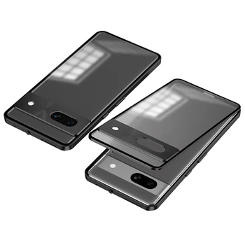Противоударный чехол накладка Metal Glass для Google Pixel 8a black