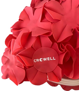 Шапочка для плавання Crowell Flowers Червона (5904310935746)