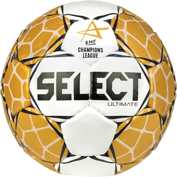 Piłka ręczna Select 12864_3 Ultimate 3 2023 Men Champions League Official White-Gold (5703543323722)