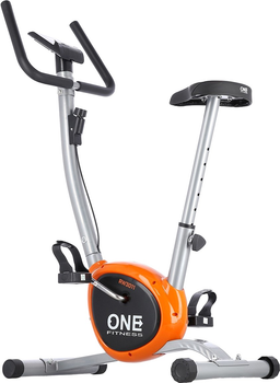 Велотренажер механічний One Fitness RW3011 Сіро-помаранчевий (5907695575613)