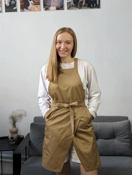 Фартук официанта, бармена, кондитера Vsetex Cappuccino Classic Бежевый