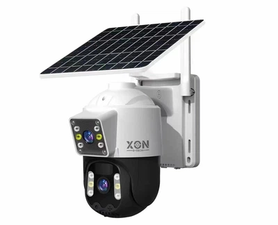 IP-камера уличная с аккумулятором и двойным объективом XON SmartCam 4G 8000mAh Solar 1080P (KCBSM22VW 7478) Белая