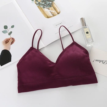 Женский топ топик в рубчик бюстгальтер бралетт лиф Honey Fashion Accessories S/М бордовый (2-279)