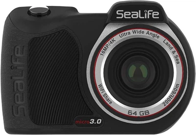 Фотоаппарат SeaLife Micro 3.0 16 Мп / CMOS IMX 083 / 4K 30 fps / 10X зум / Wi-Fi / Водонепроницаемый / Черный Б/В