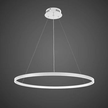 Біла підвісна світлодіодна люстра "Кільце" 60 см. (52-9832-1 WHITE LED (600))