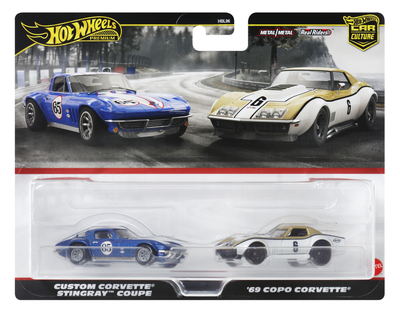 Zestaw Hot Wheels Premium Car Culture '69 COPO Corvette i Custom Corvette Stingray Coupe 2-pak pojazdów (194735184576)