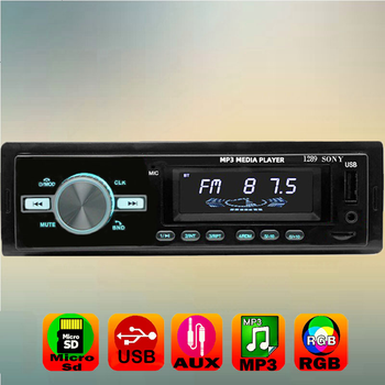 Автомагнітола 1 din USB microSD Fm Aux пульт So-SВ 1289
