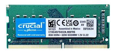 Оперативная память Crucial SODIMM DDR4 8Gb 3200Mhz CT8G4SFS832A.M8FRS