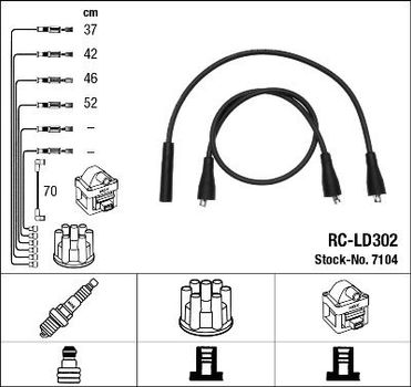 Комплект кабелiв запалювання NGK (RC-LD302)