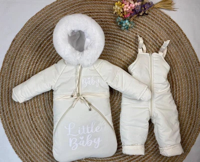 Зимний детский комбинезон-трансформер 3в1 Alisa на овчине "Little Baby" от 0 до 18 месяцев Рост 56-86 (ALB3)